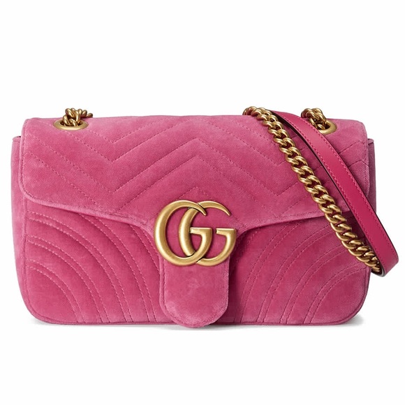 Gucci Handbags - GG Marmont Small Chevron Shoulder Bag